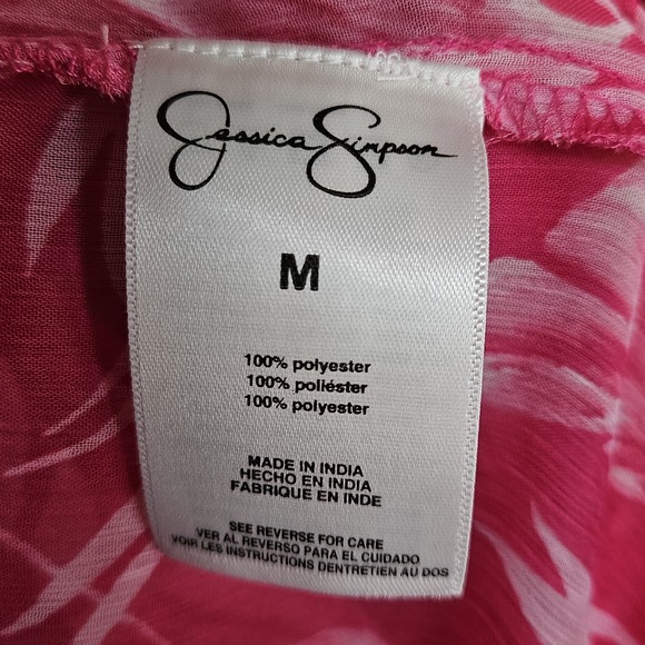 Jessica‎ Simpson Pink Swimsuit Bikini Cover Up MEDIUM Side Slits - Picture 4 of 7